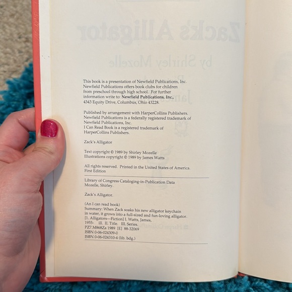 COPY - 🎉2/$15🎉 Zack’s Alligator, an I can read book, hardcover, 1989 - Picture 4 of 8